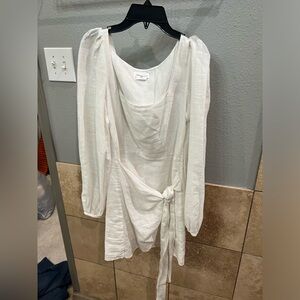 Lovers + Friends White Wrap Dress Size Small